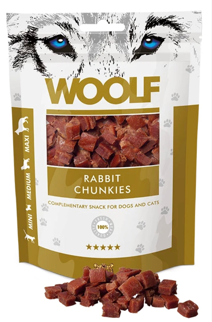 WOOLF RABBIT CHINKIES 100gr