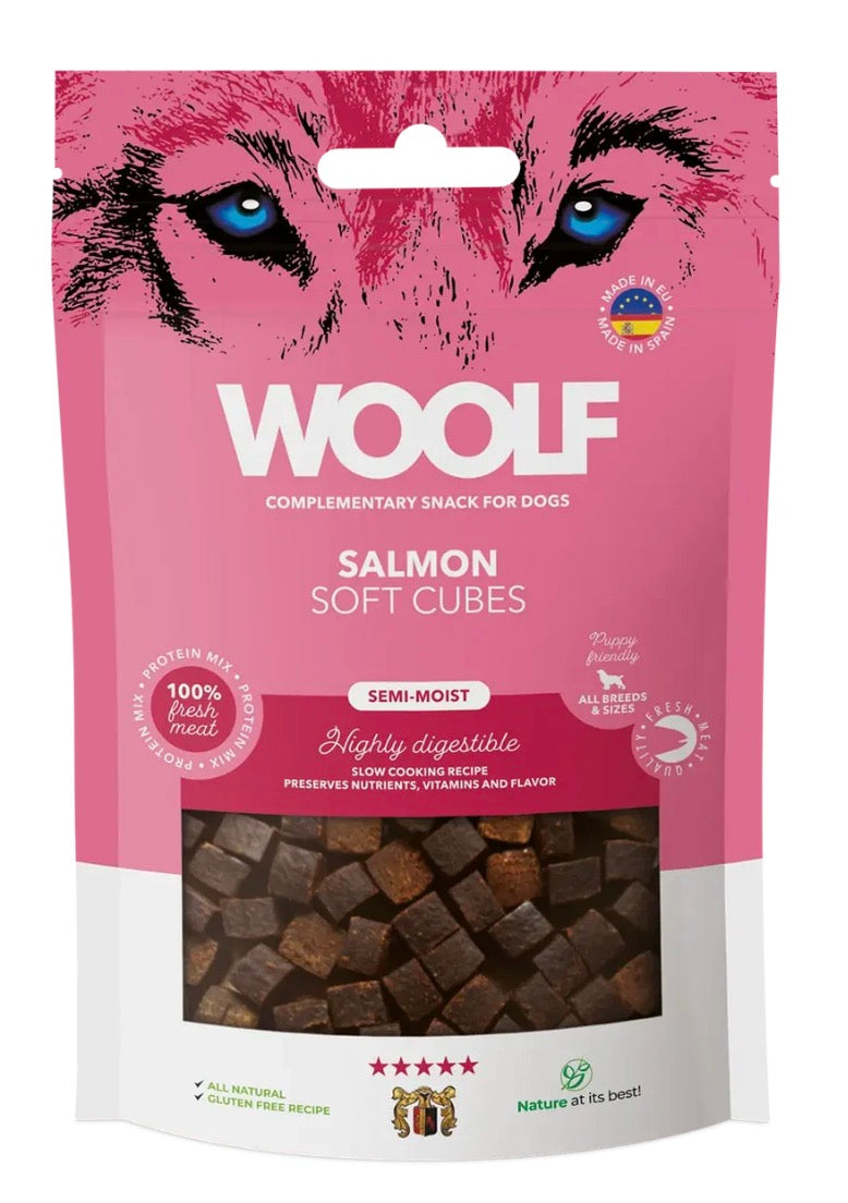 WOOLF SOFT CUBES SALMON 100gr