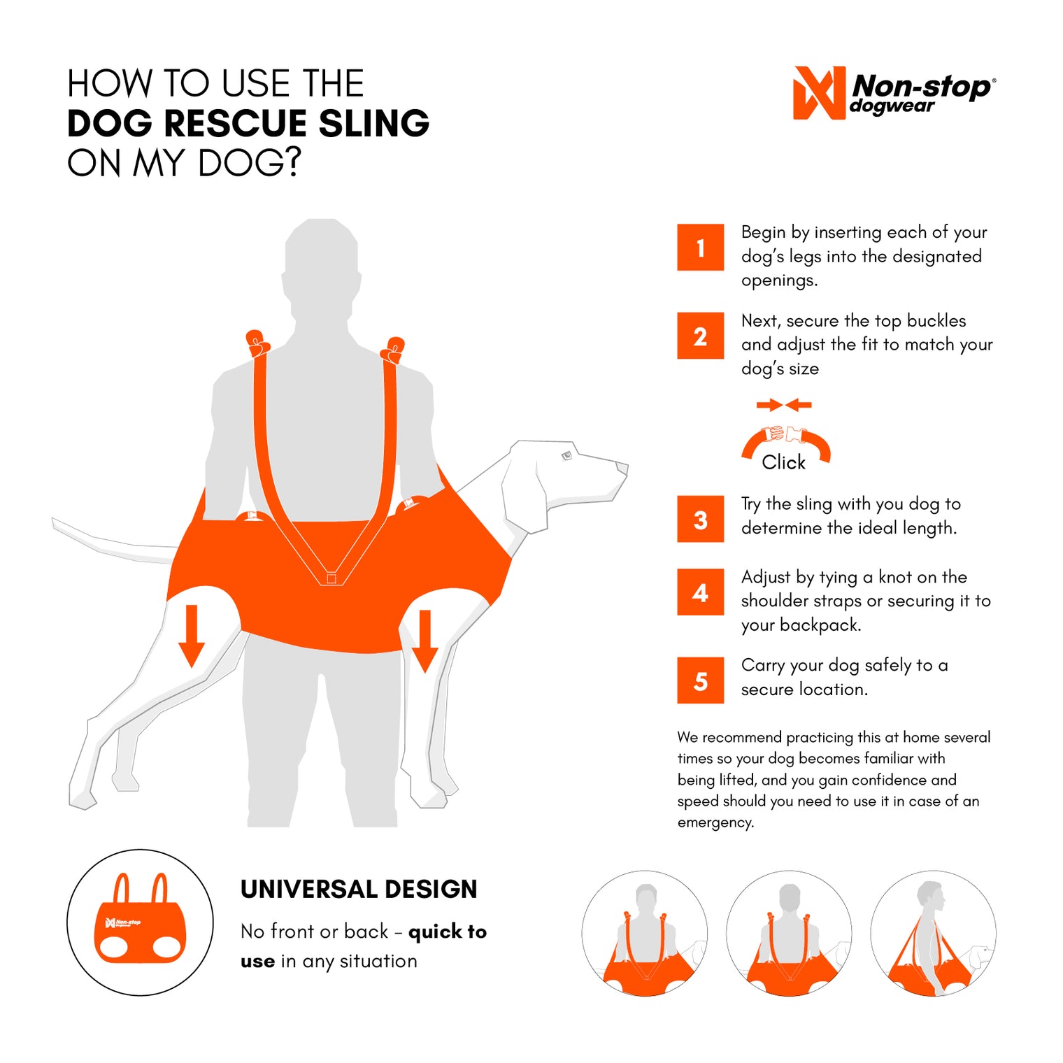 DOG RESCUE SLING PRO