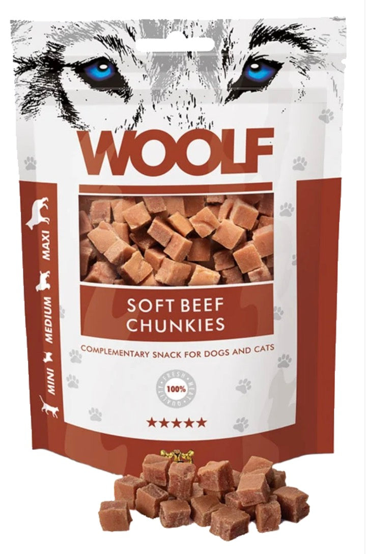 WOOLF SOFT BEEF CHUNKIES 100gr