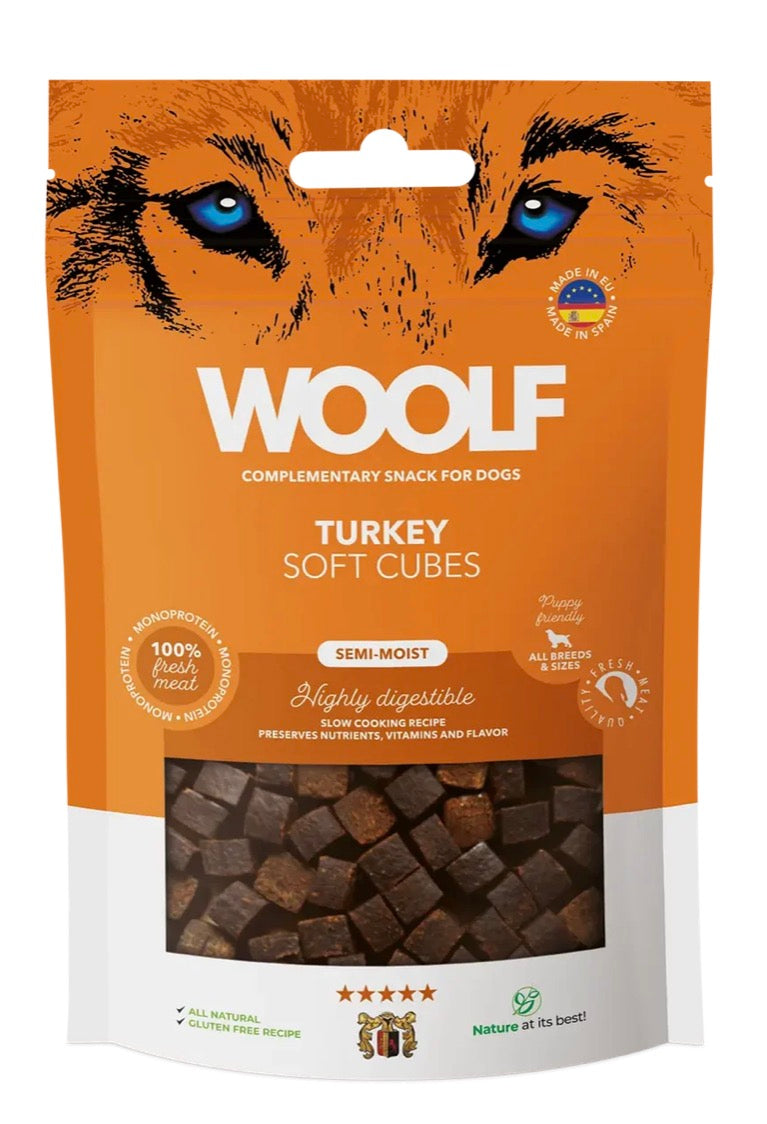 WOOLF SOFT CUBES TURKEY 100gr